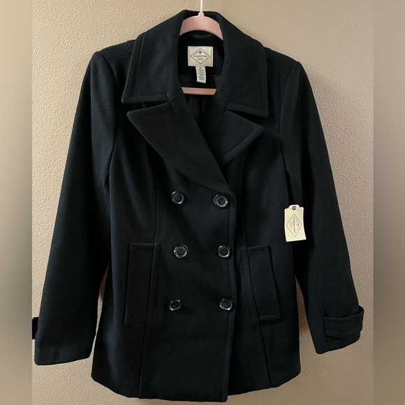 St. John's Bay Jackets & Blazers - Price⬇️NWT St. John’s Bay Wool Blend Pea Coat sz M